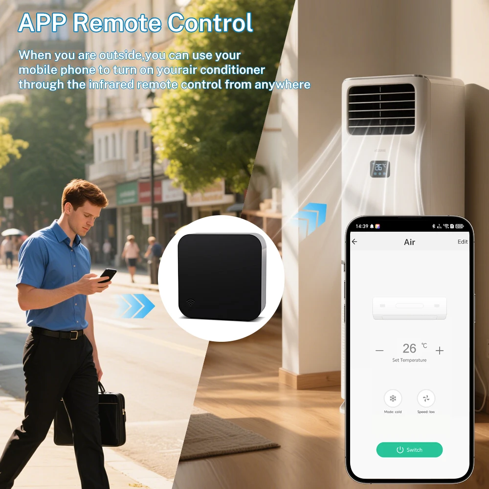 Tuya Smart IR Remote Control WiFi Smart Life for Smart Home Automation Replace TV DVD AUD AC Remote Works with Alexa Google Home