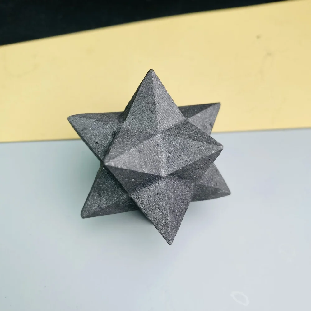 Natural Stone Shungite Merkaba Mineral Quartz Divination Healing Crystal Spiritual Room Decoration Elite Protection Wiccan - Image 4