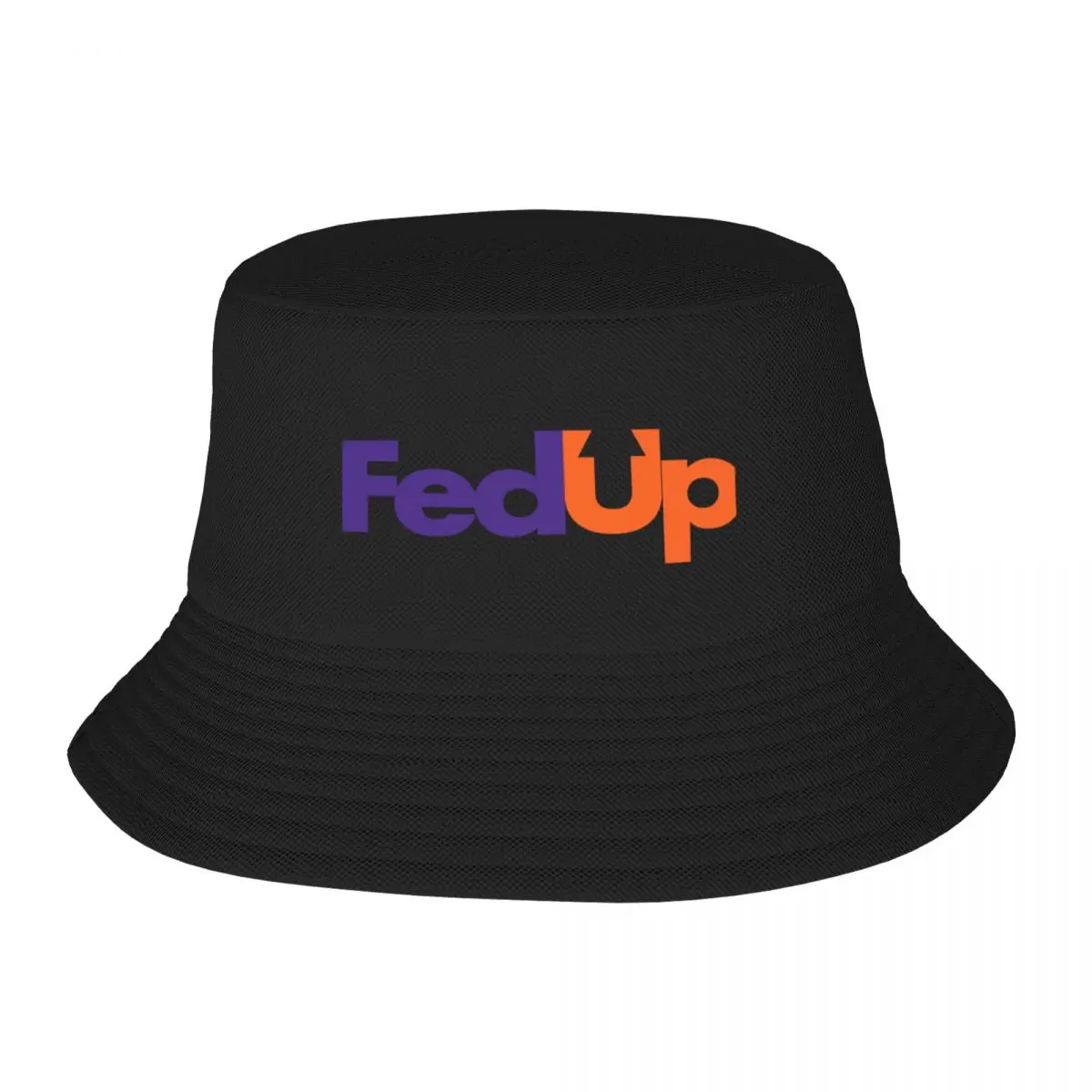 FedEx but says FedUp Bucket Hat Cosplay Sunhat Trucker Hat Military Tactical Cap Designer Man Women's