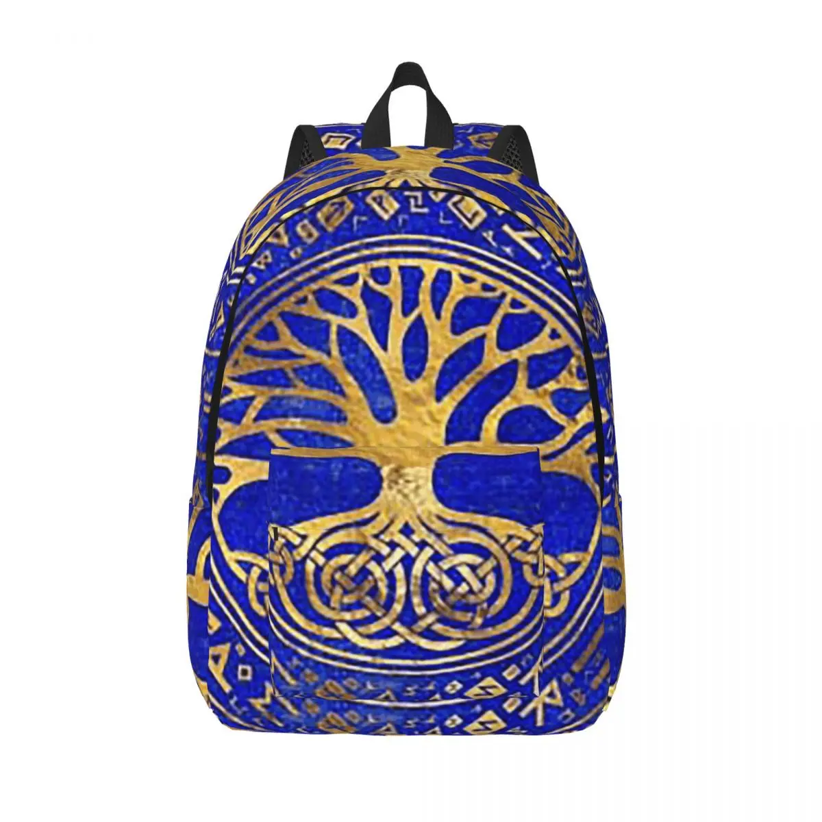 

Tree Of Life -Yggdrasil - Lapis Lazuli Student Backpack School Bag Hiking Travel Daypack for Men Women Bookbag Shoulder Bags
