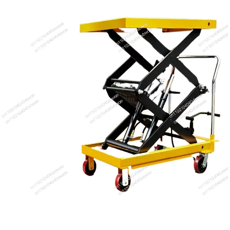 Applicable to ​ ​  Manual Hydraulic Lift Table Mobile Small Scissor Lift Platform Cart Flatbed Transport Vehicle ​