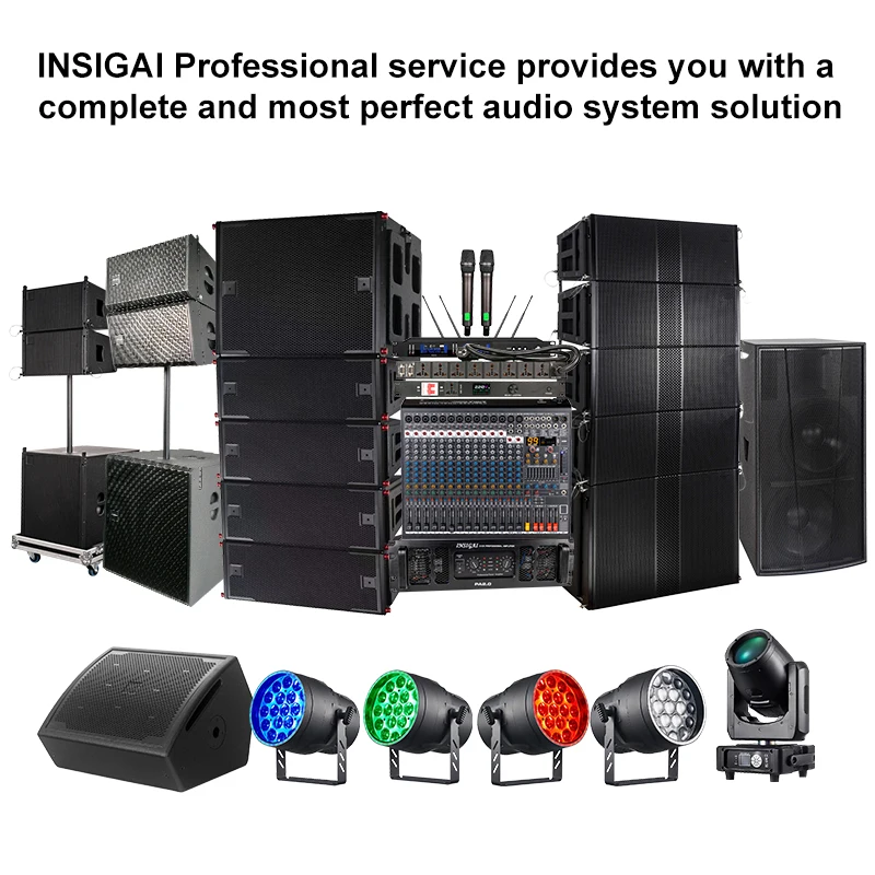INSIGAI Hot Sale DSP Professional Speaker Sound System Audio Subwoofer Outdoor Concert Stage Passive Active Line Array Speakers - view 6