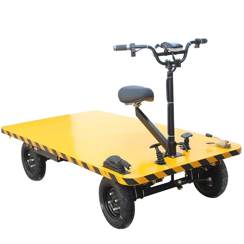 

Electric flatbed truck, elevator, construction engineering truck, breeding hand push battery, four-wheel folding trolley