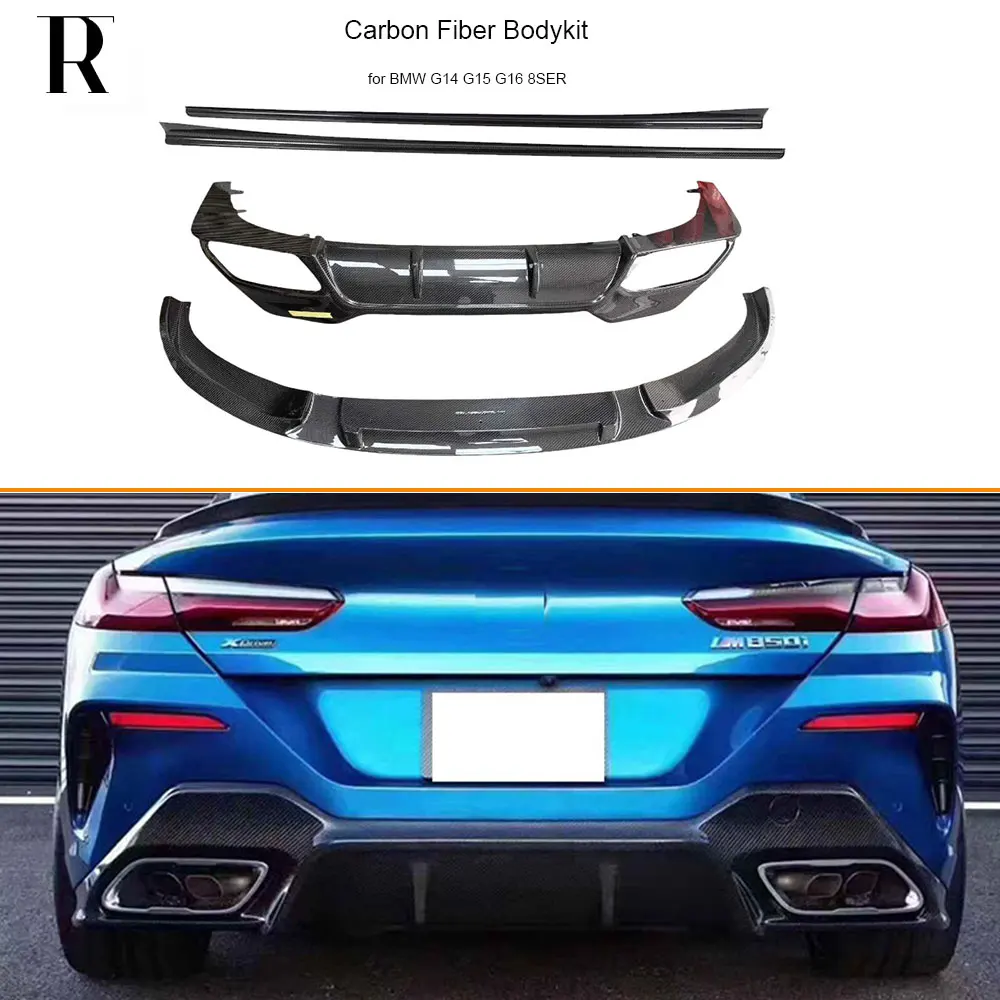 

3D Style Carbon Fiber Bodykit for BMW G14 G15 G16 840 850 M-Sports Front Bumper Chin Lip Rear Diffuser Side Extension Skirt