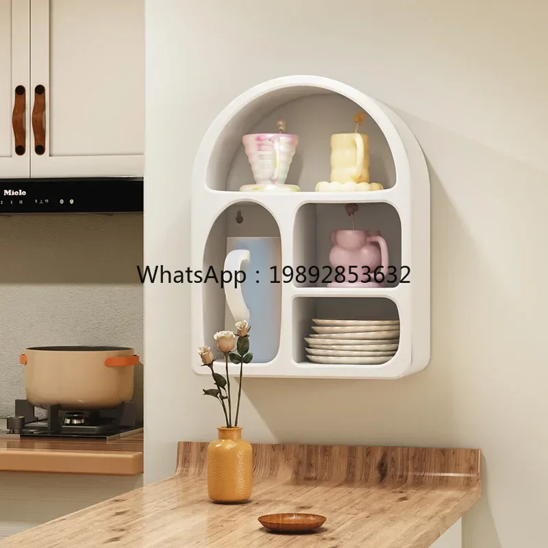 

DD Кремовый стиль Шкаф Гостиная Спальня Настенный шкаф Кухонный шкафчик Настенный шкаф для хранения Полка