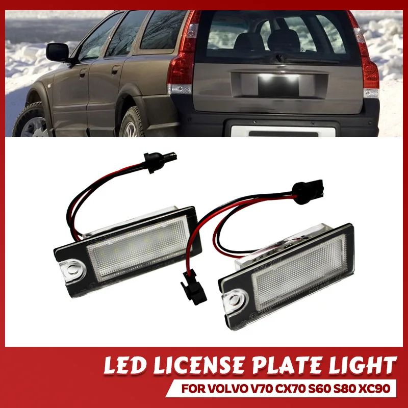 Canbus Error Free LED License Plate Light For Volvo V70 XC70 S60 01-06 S80 99-06 XC90 2003 Led Number lamp