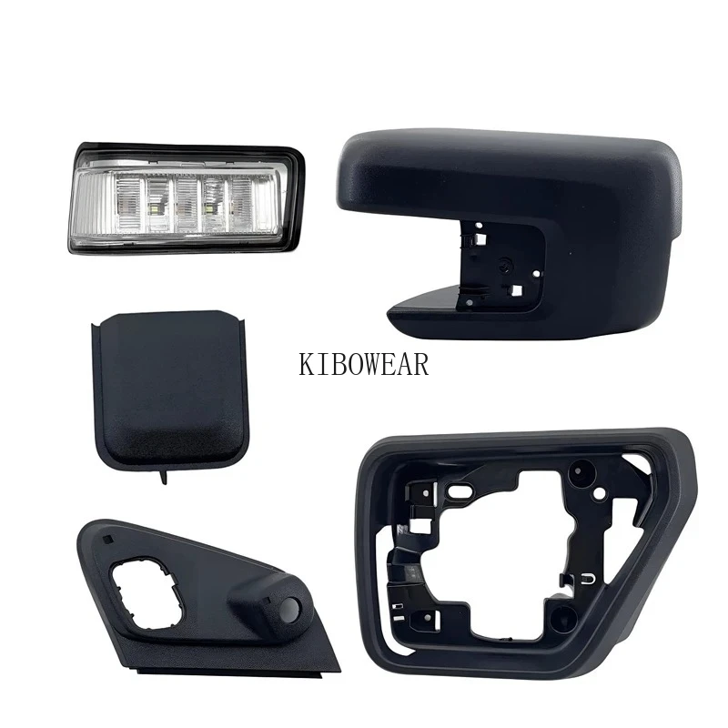 Auto Side Mirror Frame Glass Bottom Holder Cover For Ford F150 2021 2022 2023 2024 2025 pickup with turn signal housing