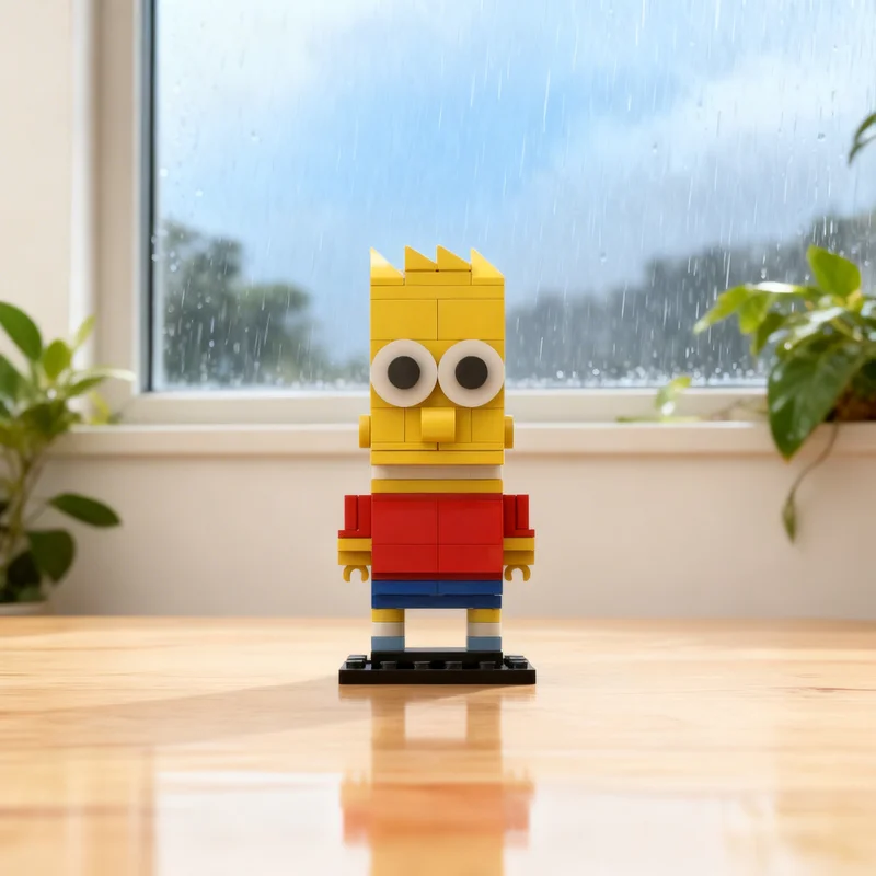 102pcs MOC Bart Simpson Model Toy Building Blocks Construction Christmas Gift Brick Kids Birthday Education Assemble Creative