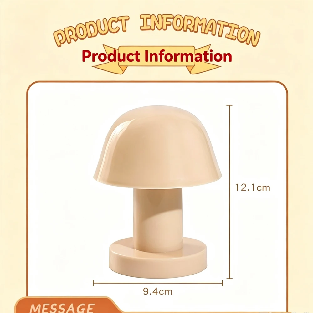 Mini Desktop Sonnenuntergang Nachtlicht Kreative USB-Aufladbare Pilz-LED-Nachtlampe für Kaffeebar Heimdekoration Schlafzimmer – Detail 4