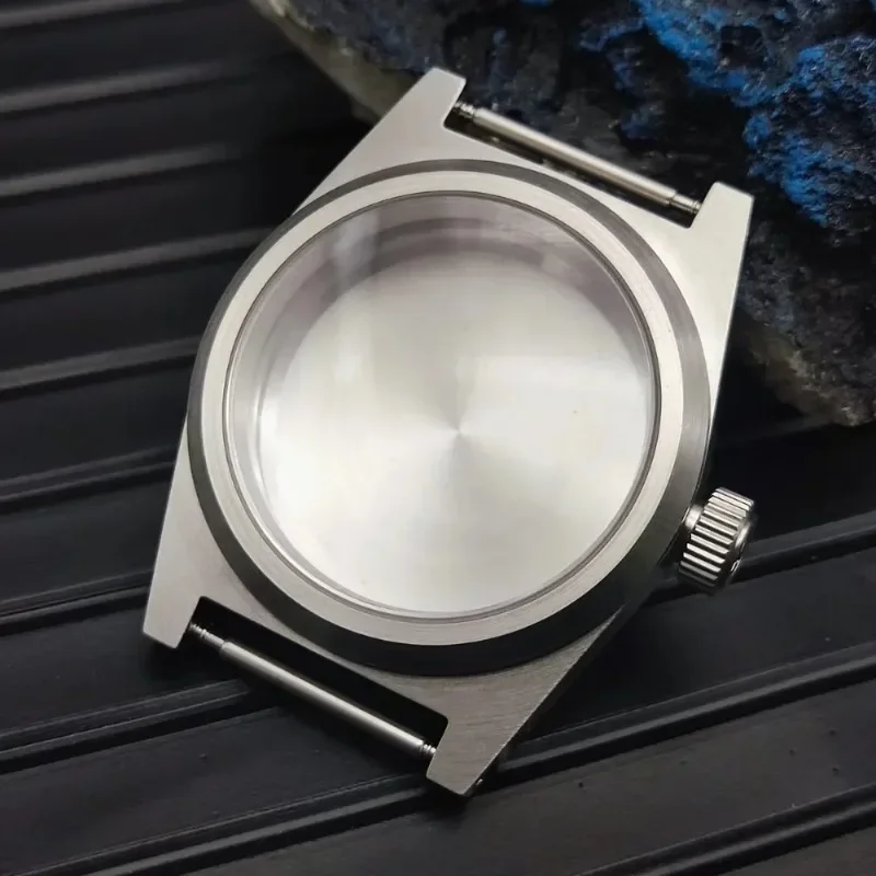 38MM Watch Case Brushed Stainless Steel Case with Sapphire Glass Watch Parts for NH35 Movement 3ATM Waterproof Case NEW