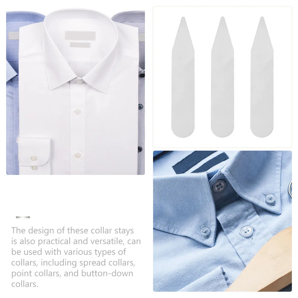 

200Pcs High Temperature Resistant Collar Stays For Men Stylish Shirt Collar Holders Formal Dress Stays