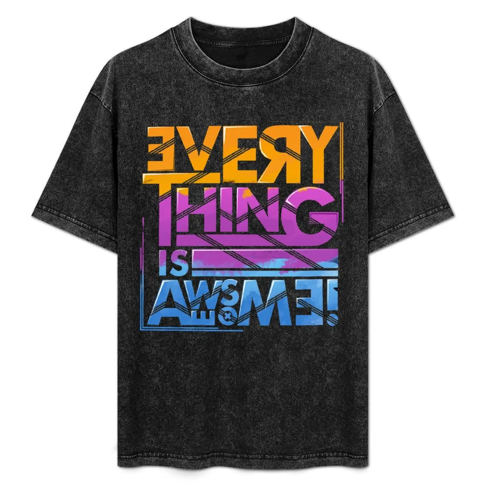 

Everything is Awesome T-Shirt All Match Print Short Sleeve Top