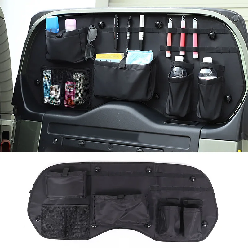 JONKOKO Organizer Bagagliaio In Tessuto Oxford Per Land Rover Defender 90/110/130 (2020-2024) – Borsa Multifunzione Con Velcro, Impermeabile