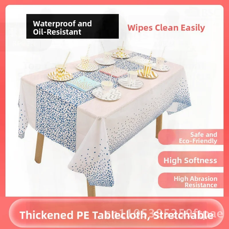 Amazon Printed Balloon 'Happy Birthday' Theme PEVA Plastic Tablecloth Square Party Decoration Eco-Friendly 137x274cm