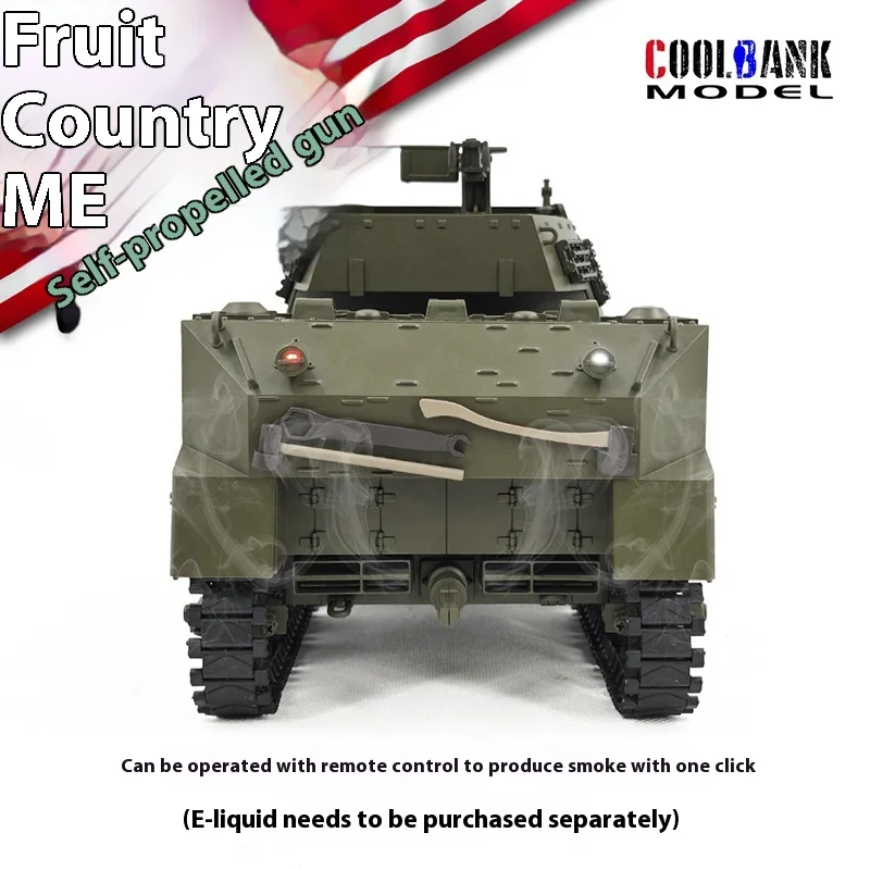 Tank Depot Soldat Kunden US M8 Selbstfahrende Pistole 1:16 Vollstab Rauch Fernbedienung Elektrischer Panzer Militärmodell Spielzeug