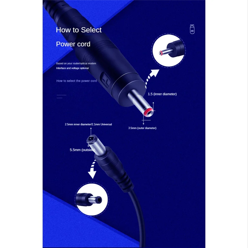 USB Boost Converter USB Step-Up Converter Cable DC 5V To 9V 12V 3.5X1.35Mm Connecter for Power Converter,1 Support 2