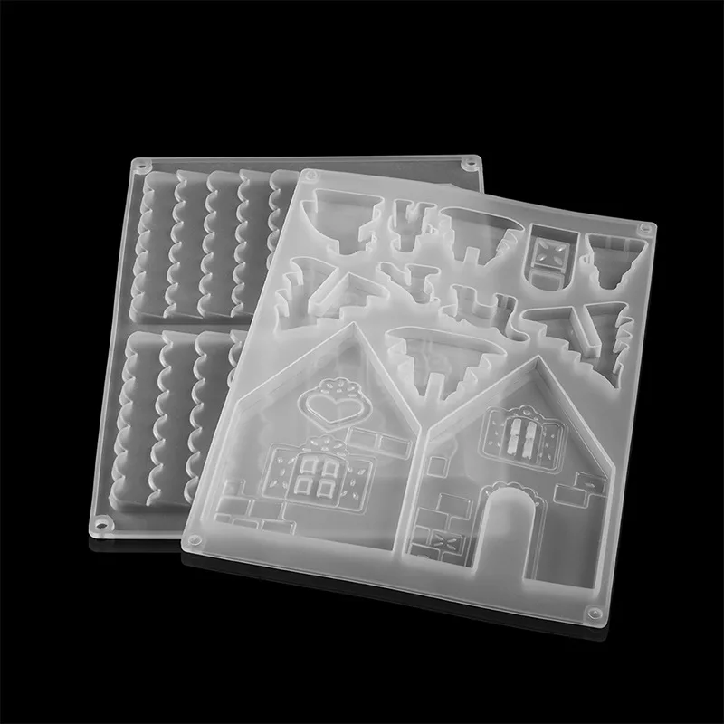 Crystal Glue Drop DIY Epoxy Mirror Three-Dimensional Combination Christmas Ice Lattice House A Set Of Silicone Mold