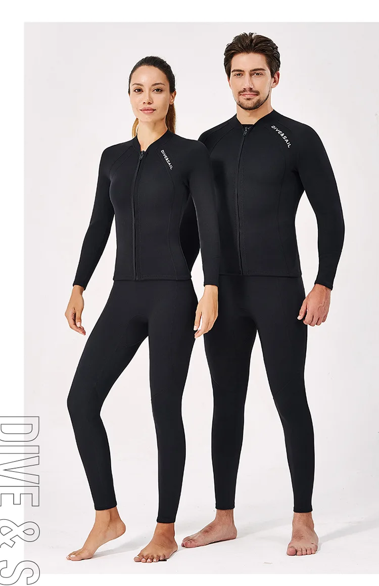 Ultra Stretch 5Mm Muta in Neoprene, Inverno Caldo Frontale Con Zip Full Body Scafandro Per Uomo Donna-Snorkeling Scuba Diving Nuoto Surf