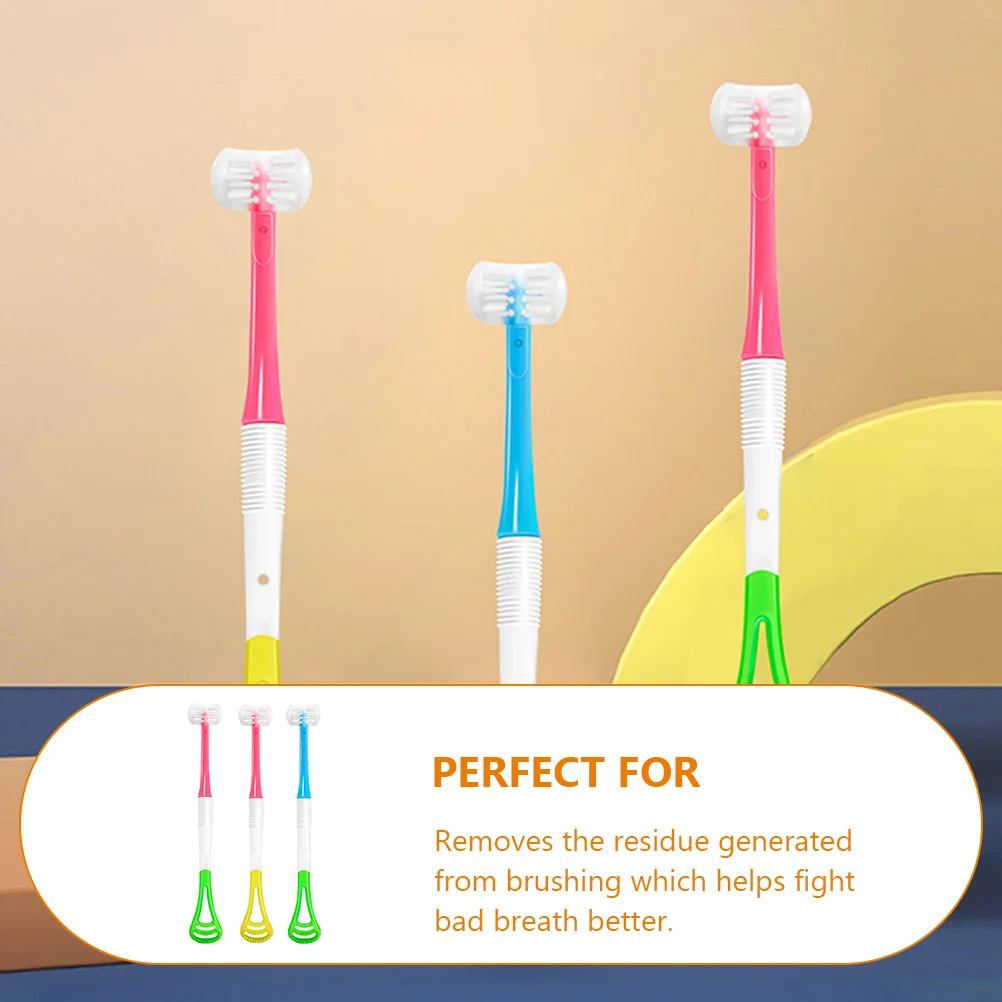 Toothbrush Baby Tongue Cleaner Tools for Kids Coating Scraper Sticker Silica Gel