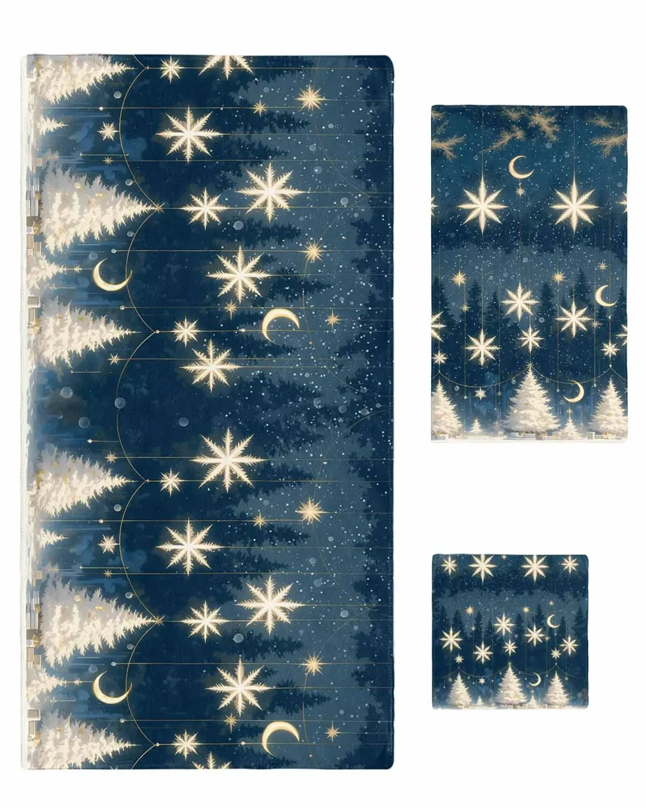 

3pc Stars MoonTowel Set Ultra Soft Highly Absorbent Includes 1 Bath Towels 1 Hand Towels 1 WashclothsFor Home Bathroom