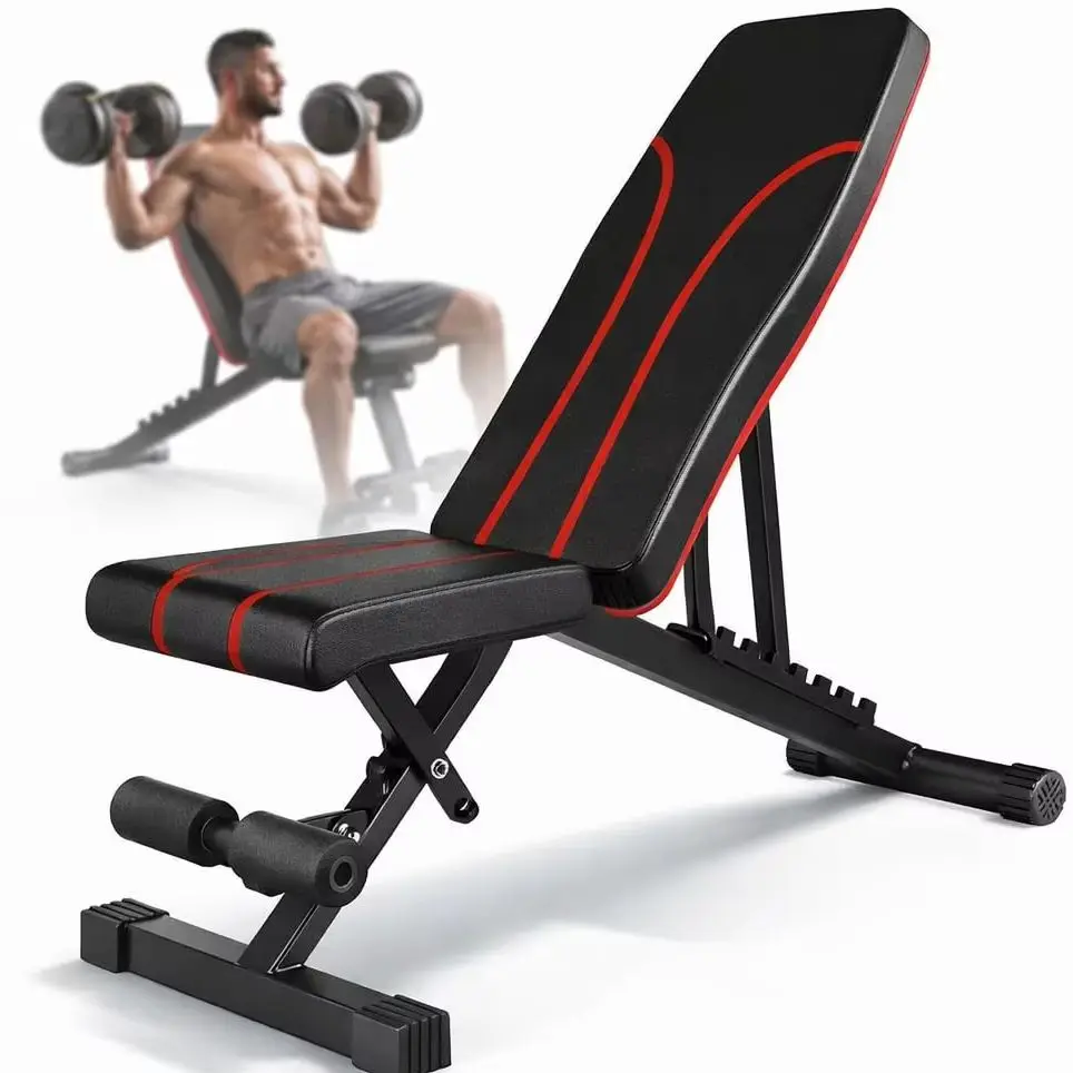 Klappbare Hantelbank, 28-fach verstellbares Push-Up-Brett, Krafttraining Verstellbare Schrägbank, Fitnessgerät für Zuhause