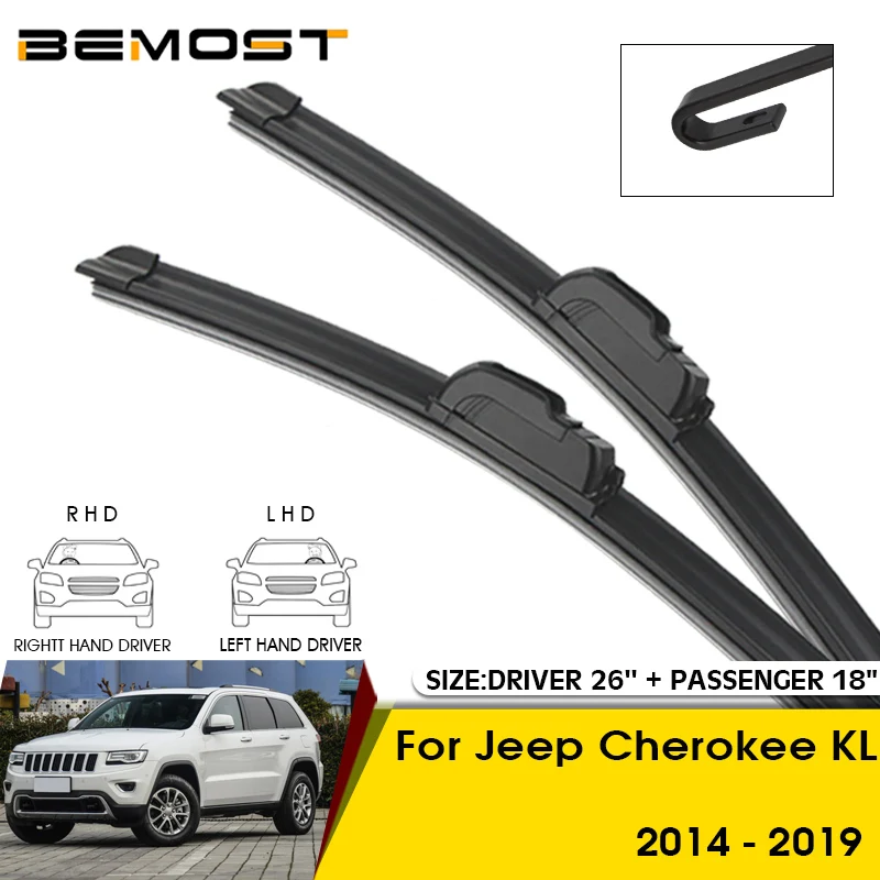 

Car Wiper Blades For Jeep Cherokee KL 2014-2019 Windshield Windscreen Front Window Blades 26"+18" Car Accessories