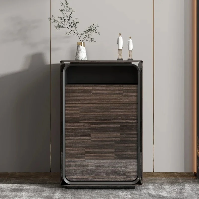 

Simple Italian postmodern locker wood grain Hong Kong chest of drawers