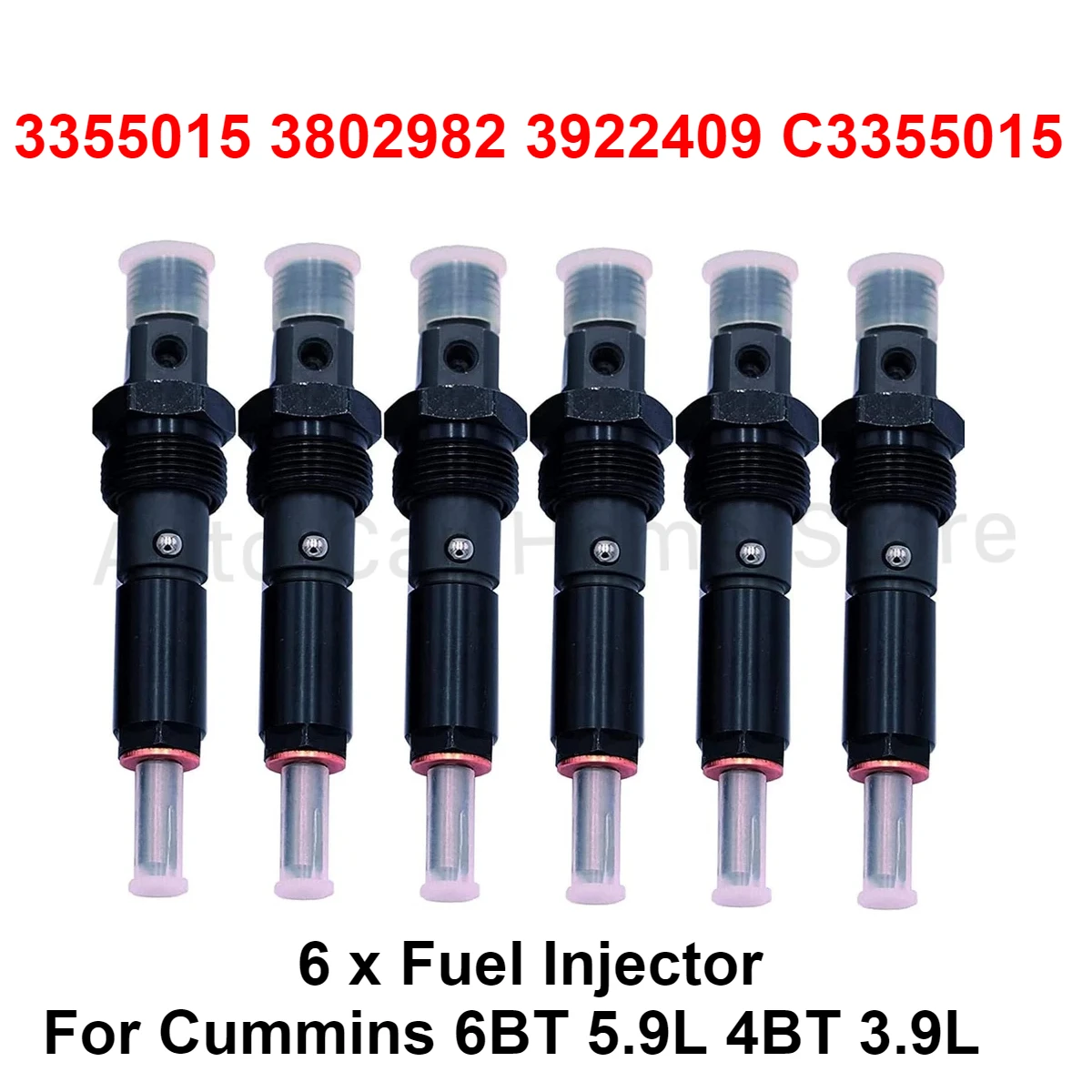 6 PCS 3355015 3802982 3922409 C3355015 Fuel Injector For Cummins Diesel Engine 6BT 6BTA 5.9L 4BT 3.9L