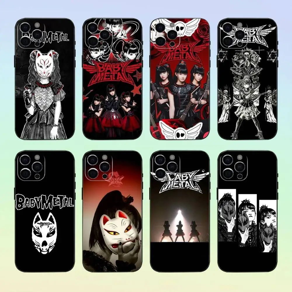 حافظة هاتف روك باند بي بابيزانيتال لهاتف آيفون 17، 16,15,14,13,12,11، أخرى غطاء أسود من السيليكون الناعم