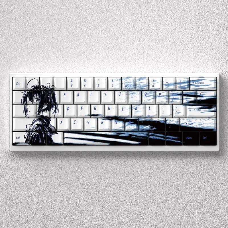 Rikka Takanashi Anime Themed Keycaps Cross Shaft Mechanical Keyboards Pc Gaming Keyboards Collectible Gifts Customized Keycaps