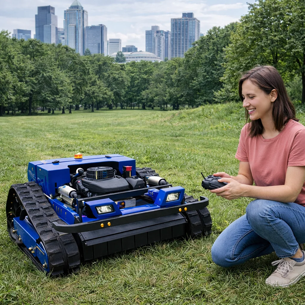 

Customized 550mm Width Remote Control Lawn Mower - LONCIN Engine Meets Euro 5 Emission Standard