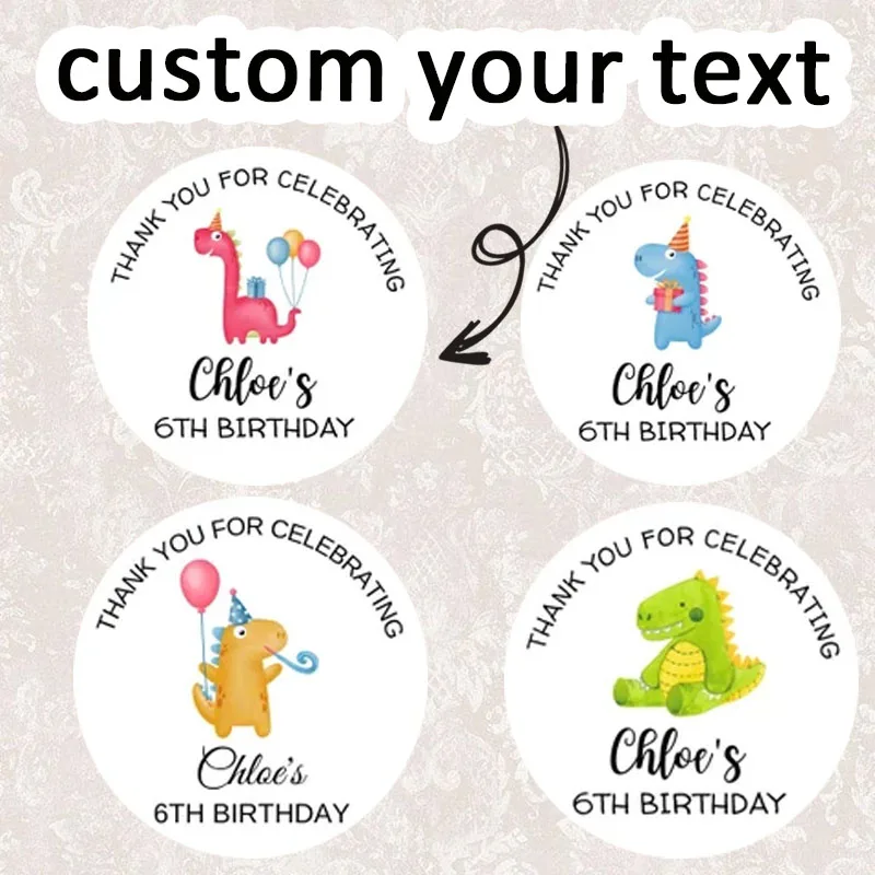 

90pcs Custom Personalized Name & Birthday Stickers (For Baptism, Party Invitations)
