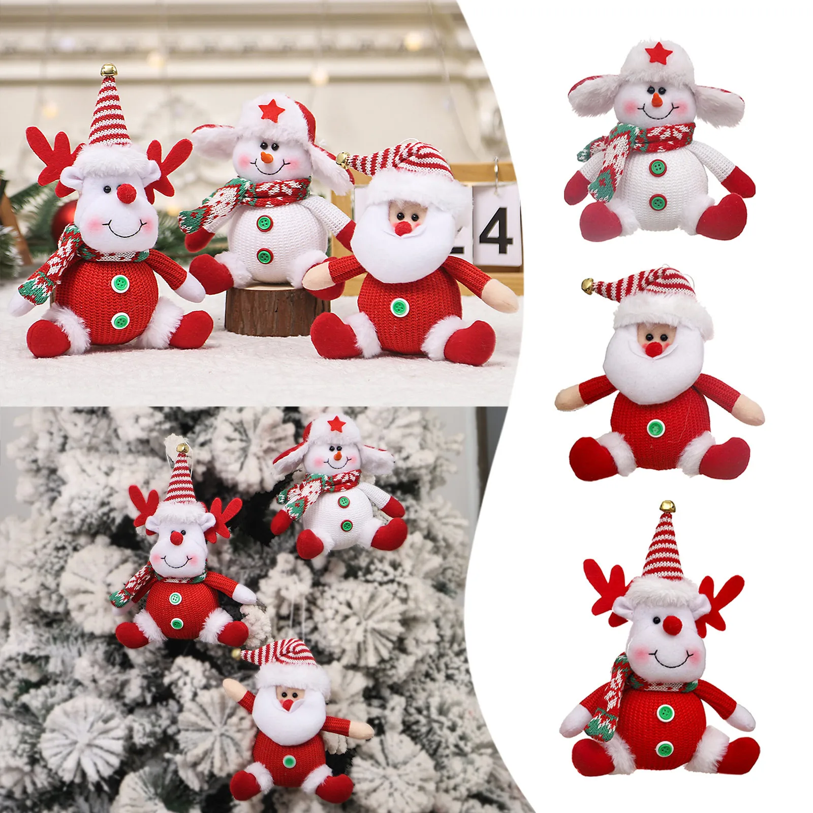 Christmas Things Christmas Hanging Decorations Cartoon Old Man Doll Doll Snowman Doll Christmas Navidad Liquidaciones Ofertas