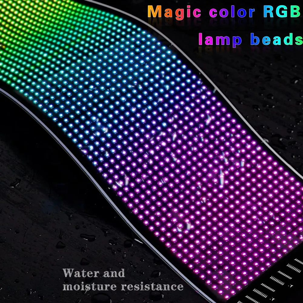 LED-Matrix-Pixel-Panel, scrollende helle Werbung, LED-Schilder, flexibel, USB, 5 V, LED-Autoschild, Bluetooth, App-Steuerung, Autozubehör