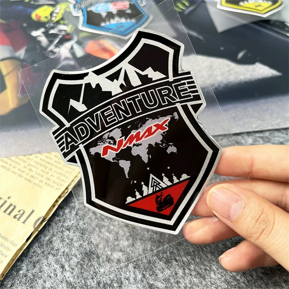 3D Gel Adventure Motorcycle Stickers Moto Body Windshield Shield Emblem Accessories Decal for ADV160 V-Strom GS Tenere 500X Nmax view 6