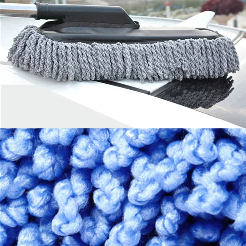 Car Washing Mop Scalable Handle Dust Remover Wax Brush Microfiber Car Cleaning Kit Soft Hair Duster Brushes Wash Tool