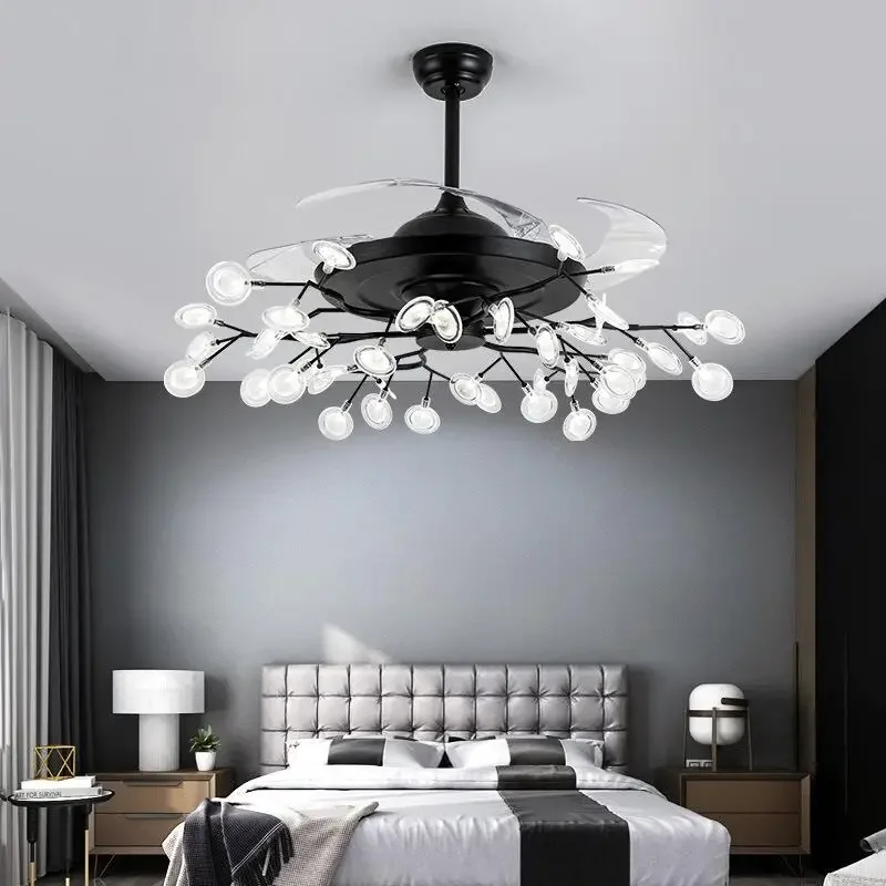 Imagem -05 - Firefly Fan Lamp Chandelier Living Room Light Luxo Simples Moderno Restaurante Casa Nórdico 42