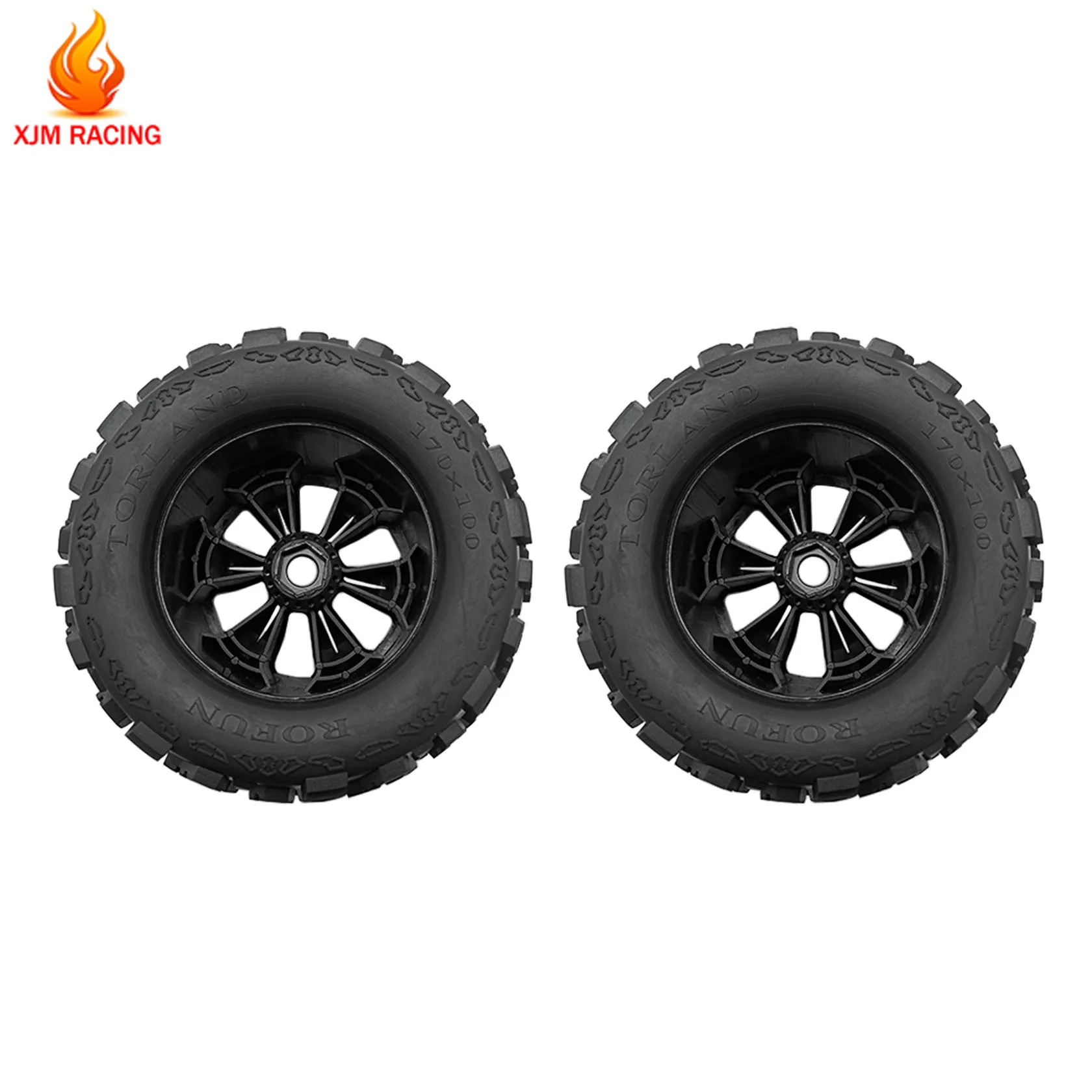 170x100mm Knobby Wheel Tyres Set for 1/8 HPI Racing Savage XL FLUX Rofun Rovan Torland Monster Brushless Truck Rc Car Parts