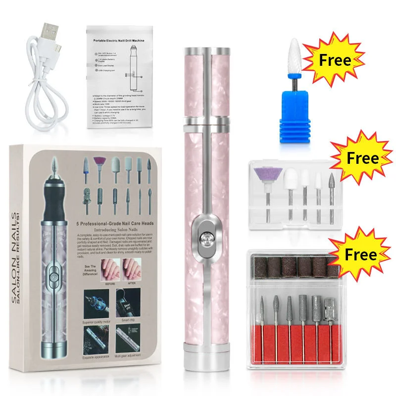 휴대용 전기 네일 폴리쉬 제거기, 각질 및 네일 폴리쉬 제거용, 휴대용 가정용 전기 네일 드릴 키트