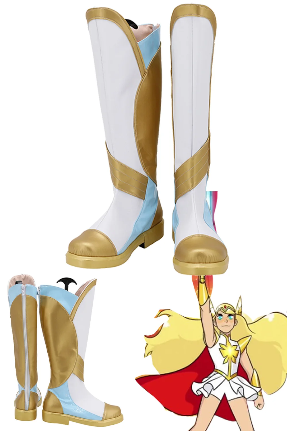 Anime She-Ra Princess Of She-Ra Women Cosplay Shoes Fantasia Roleplay Footwear Disguise Halloween Boots Accessories Props