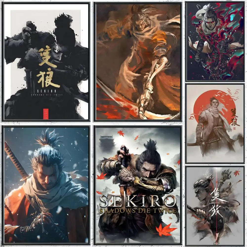 Dark Game S-Sekiro: Shadows Die TwiceS Poster HD Self-Adhesive No Residue After Removal Ideal for All Kinds of Wall Decor