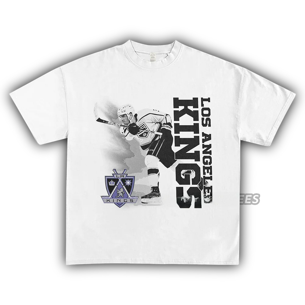 

Футболка Homage Tees Los Angeles Kings с принтом хоккеиста, свободная футболка с короткими рукавами в стиле ретро, ​​молодежная летняя модная футболка из чистого хлопка