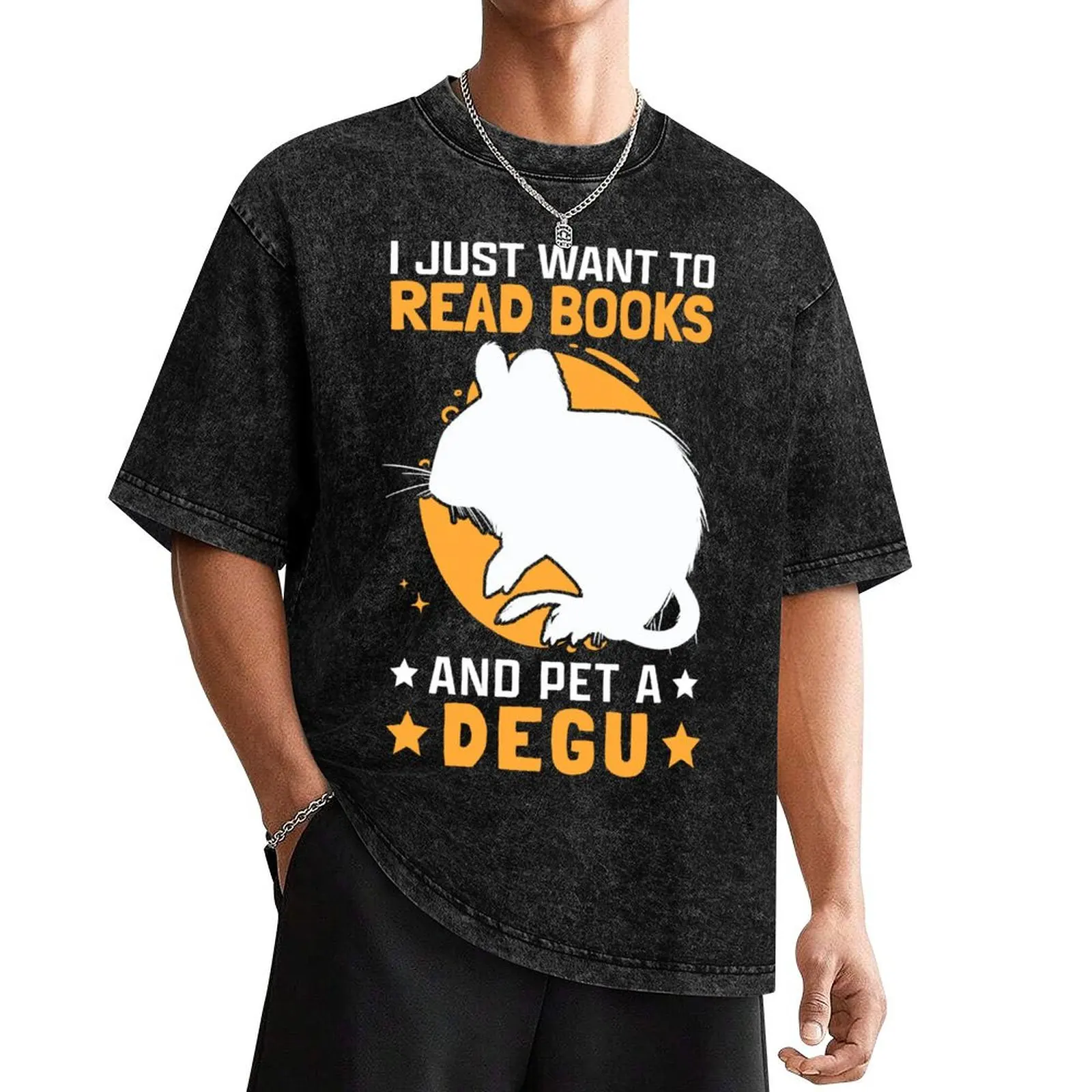 Degus and Books Chilean Rodent Degu T-Shirt sublime luxury clothing labubu clothing for men