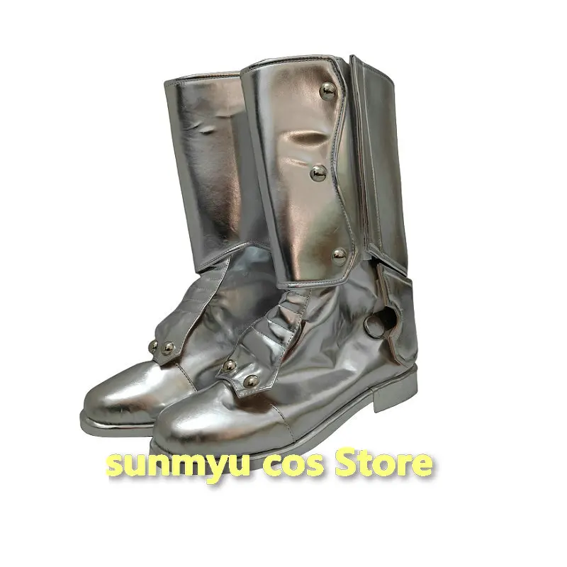 

Kamen kyu 1, серебряные ботинки, обувь для косплея, индивидуальный размер