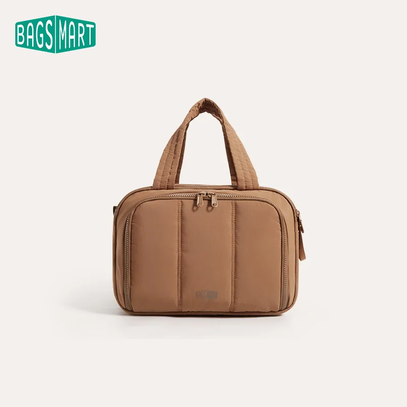 BAGSMART Hängende Kosmetiktasche Wasserdichter Reise-Organizer Mehrteilige Kosmetiktasche Tragbare Sporttasche mit Griff