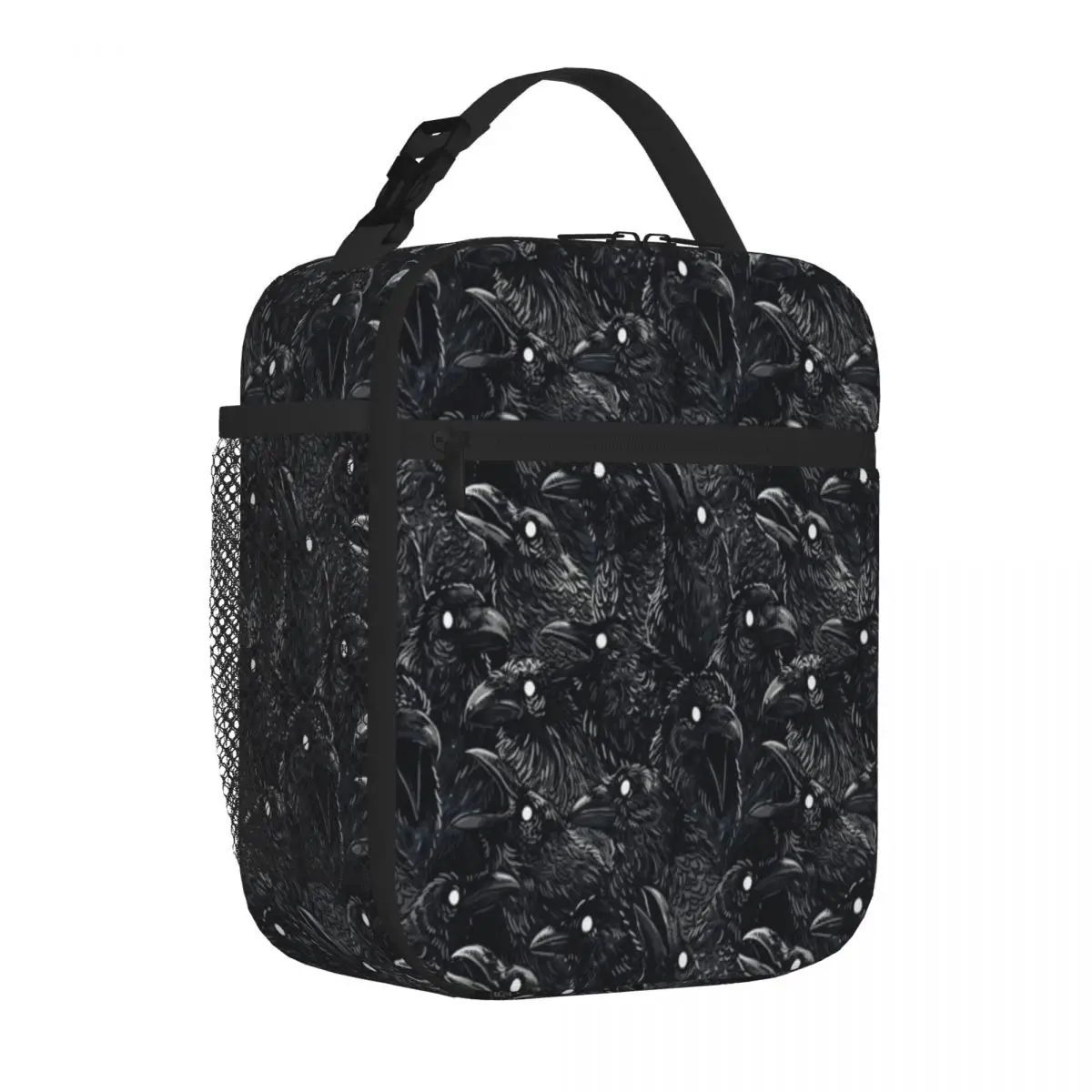 Hot Sale Raven Pattern 2 Plain Design Lunch Box Bag Weekend Getaway Leakproof Lunch Bag