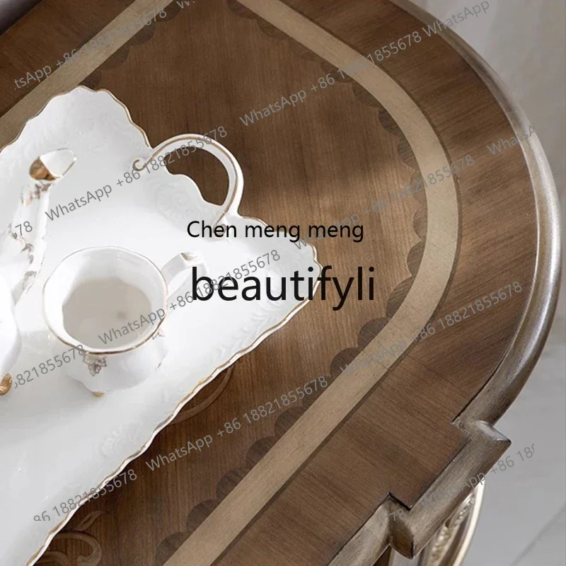 N178 G French side cabinet decoration solid wood side table American veneer parquet porch side cabinet table