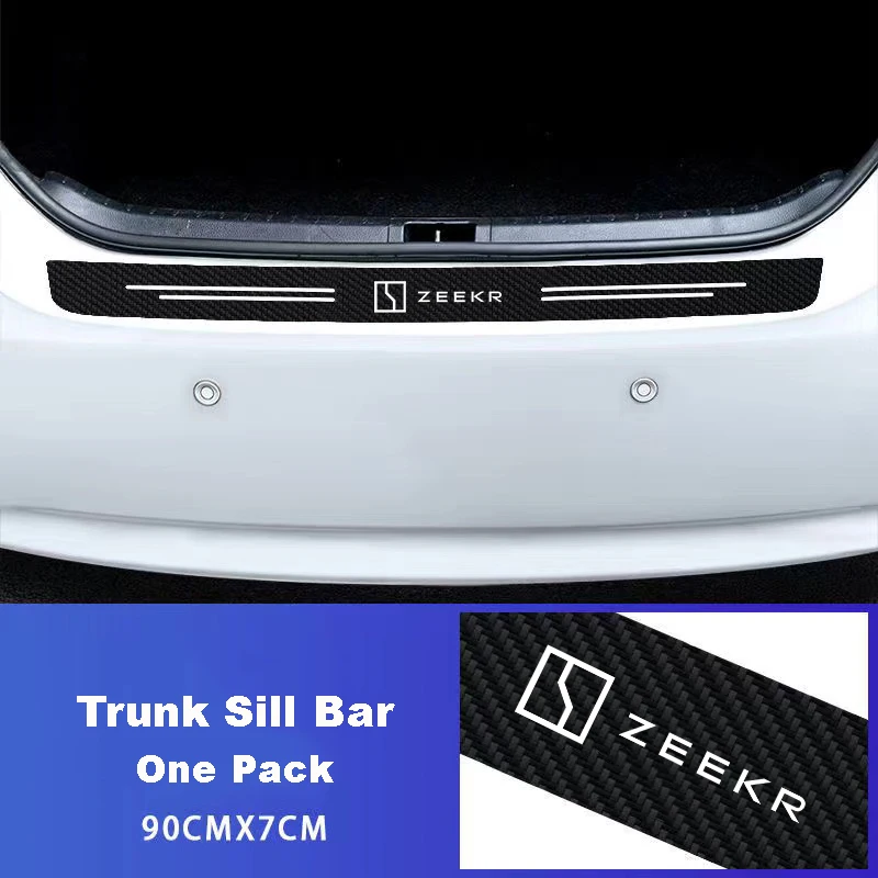 Carbon Fiber Car Door Threshold Sill Protector Trunk Stickers For Zeekr Krypton 001 009 Car Accessories