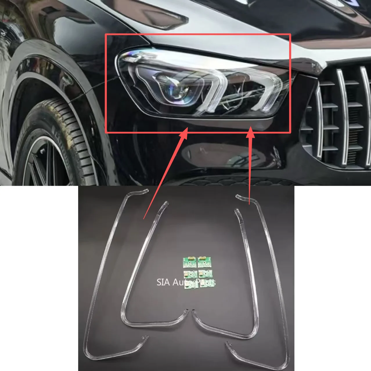 

NEW For Mercedes-Benz GLE W167 2020-2024 LOW The White Light of The Lamp Angel Eye Car DRL CHIP EU US of The Ballast Module