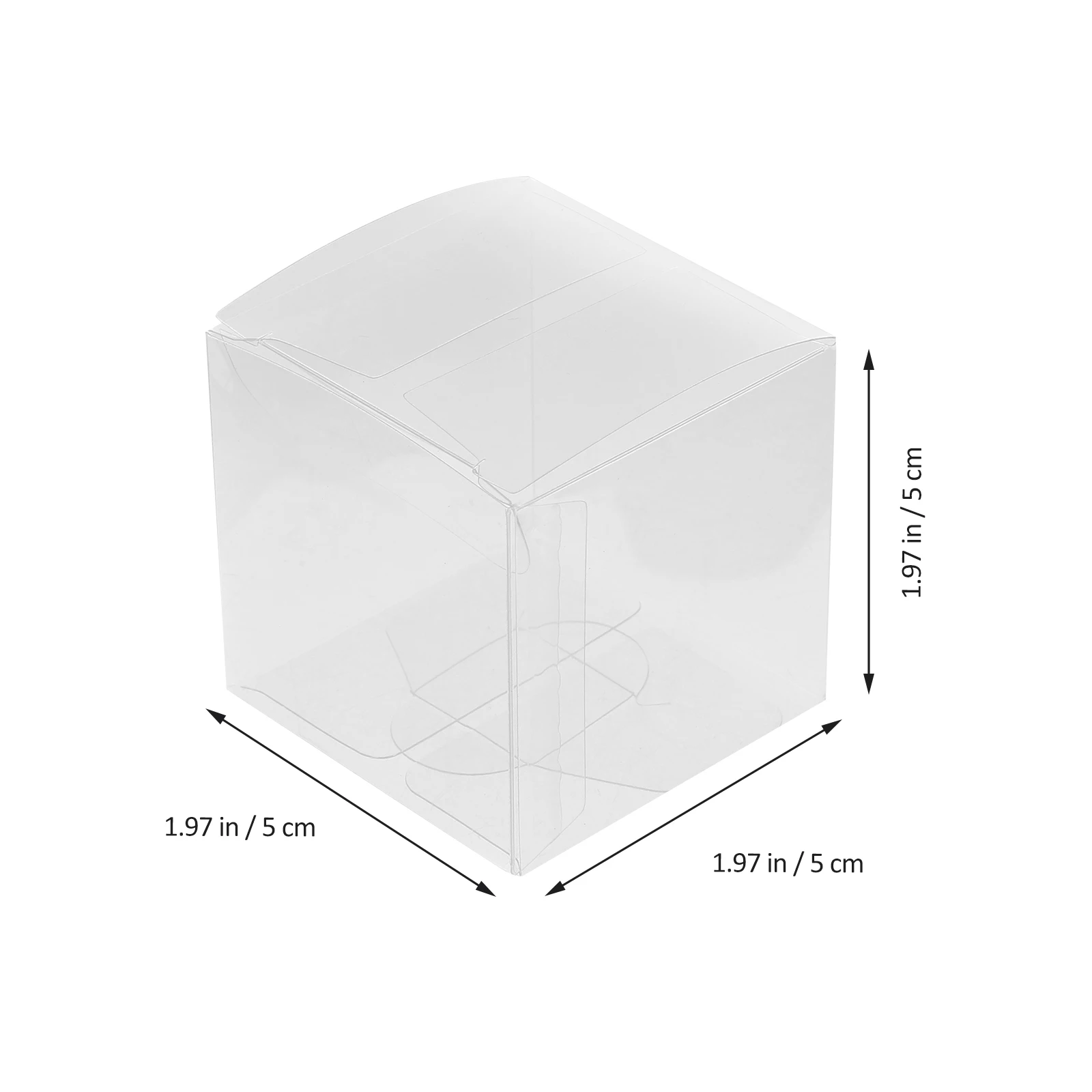 10 pcs 4x4x4 Pet Cake Wedding Wedding Favors With Lids With Lidsations Plastic Pvc Packing Box Transparent Clear Treat